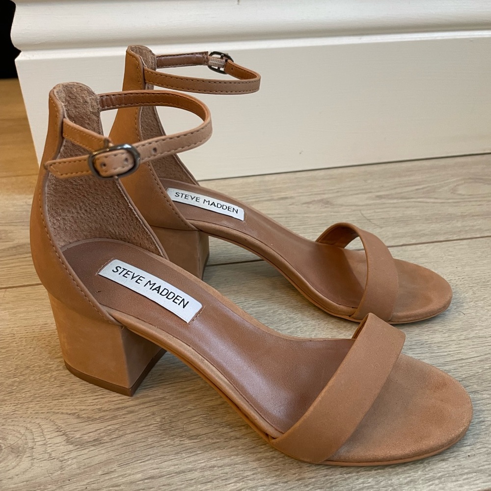 Steve Madden Irenee Nude Block Heels